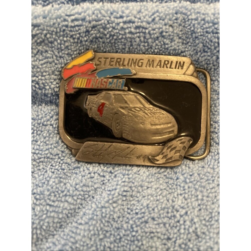 VTG Nascar‎ Sterling Marlin Belt Buckle American Legends Foundry Daytona 500 USA